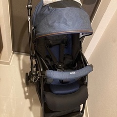 【美品】アップリカ ラクーナビッテクッション レザーハンドル 新品シート付 極美品】アップリカベビーカー ラクーナビッテクッション ☆革製