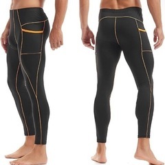 【新品】スポーツタイツ メンズ ランニングウエア レギンス メッシュ 通気 フィットネス スパッツ パワーストレッチ アンダーウェア 加圧インナー 吸汗速乾 コンプレッションウエア タイツ ジムウェア ヨガ パンツの画像