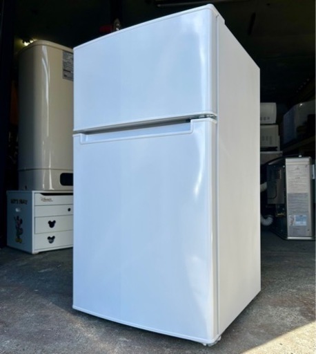 札幌市内配送可 美品 21年製 ビックカメラ オリジナルベーシック 85L 2ドア冷凍冷蔵庫 BR-85A ハイアール