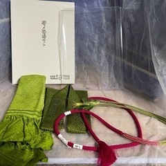 値下げ⭐️帯締め帯揚げ重ね襟3点セットの画像