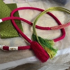 値下げ⭐️帯締め帯揚げ重ね襟3点セットの画像