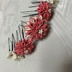 フラワーブーケ　つまみ細工の画像