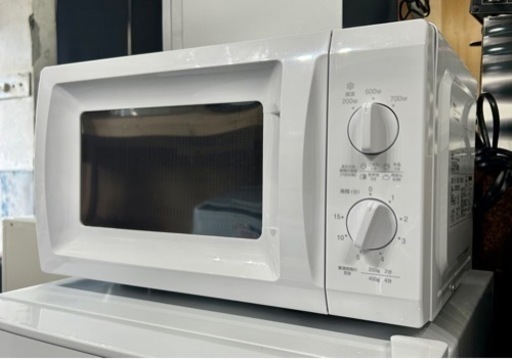 お引取り限定 美品 22年製 YAMAZEN 山善 17L 電子レンジ BCR-170(W)5 50Hz専用 ターンテーブル