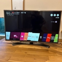 LG 43インチ 4K 液晶テレビ　43UH6500 YouTube Netflix Amazon視聴可の画像