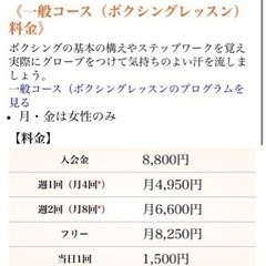 【ジモティ限定】ボクシング体験　in 守口市　ブリッジジムの画像