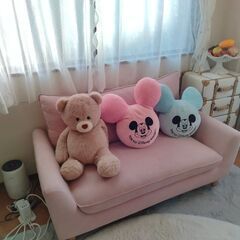 【お値段の相談可能です】ソファー＆ぬいぐるみ＆クッション＆カーテン（お渡しは11/6or7になります）の画像
