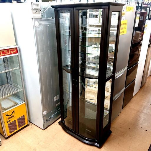 【お持ち帰り特別価格】上ヶ嶋木工 飾り棚 コレクションボード キャビネット ガラス 家具