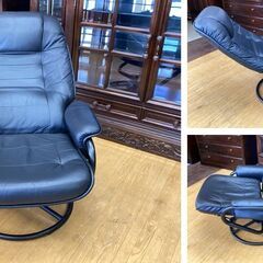 【K27　ChairWorks Sabatinni　イタリア製　本革（一部合皮）パーソナルリクライニングチェア②】の画像