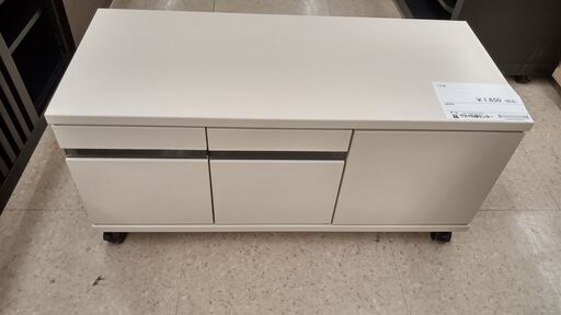 ★ジモティ割あり★  テレビ台 白 H37×D34×W79 クリーニング済み TJ2390