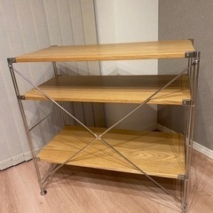 無印良品 ステンレスラック（オーク材棚）