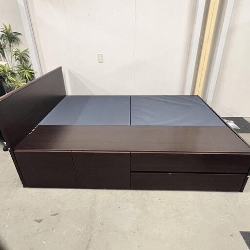  14322   引き出し付ダブルベッドフレーム   ◆大阪市内・東大阪市他 5,000円以上ご購入で無料配達いたします！◆ ※京都・