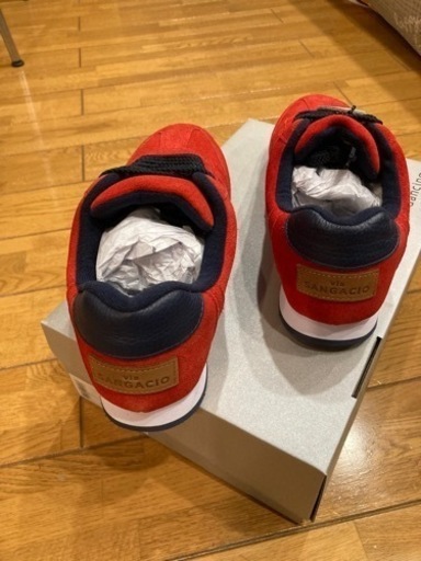 再値下げ中、にゅ～ずMOM カーマイン赤、26.5cm