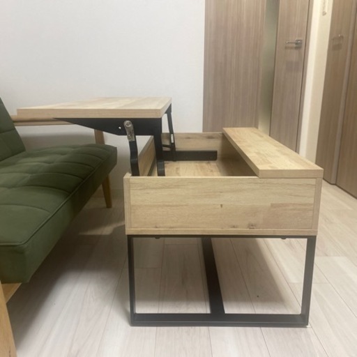 美品 リフティングセンターテーブル