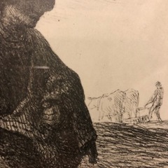 ミレー　種を蒔く人　美術館級　値下げ　1851年リトグラフの画像