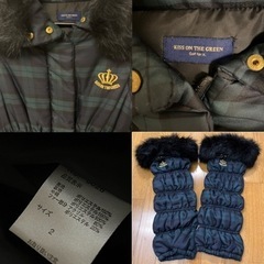 キスオンザグリーン ゴルフウェア レッグウォーマー付 中綿ジャケット ベストの画像