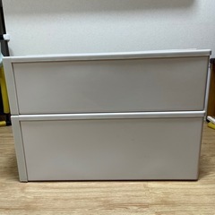 衣装ケース　Fits 押入れ用　2つセット（フィッツケース　ロング　カプチーノ）の画像