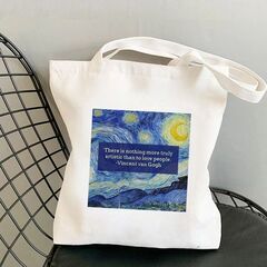 バッグ 鞄 ゴッホ 星月夜 キャンバス トートバッグ 芸術 プリント