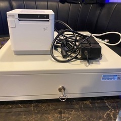 USENレジ　Uレジ　キャッシュドロア　プリンターセット USENレジ Uレジ キャッシュドロア & プリンターセット ホワイト