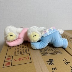 ひつじのぬいぐるみ、ピンクと水色、新品、未使用品