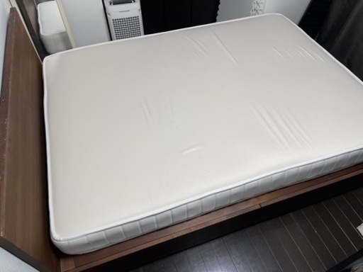 美品 無印良品 ダブルベッド 収納ベッド 超高密度ポケットコイルマットレス
