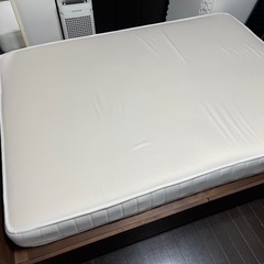 美品 無印良品 ダブルベッド 収納ベッド 超高密度ポケットコイルマットレス