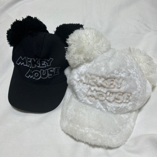 ディズニー　モコモコ　キャップ　カチューシャ　ディズニーランド