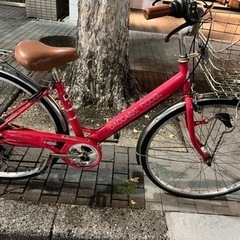 ママチャリ(かご、ライト付き、ギア付き