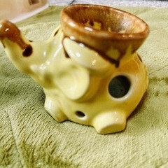 アロマポット　象　黄色の画像