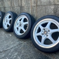 バドックス　15インチ 4H-100 5J+45 タイヤ付きホイ...