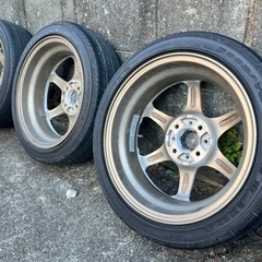 バドックス　15インチ 4H-100 5J+45 タイヤ付きホイール4本の画像