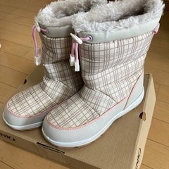 最終値下！IGNIO スノーブーツ　ピンク×ベージュ25cm 美品