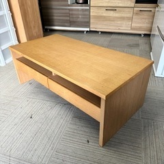 【美品‼️】110cm幅センターテーブル リビング ロー 引き出し付き♪の画像