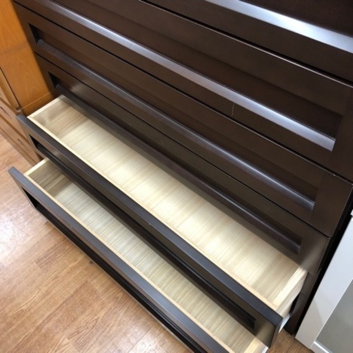 上下分割可能 ダークブラウンカラーの6段チェストお売りします！ 家具