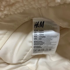 H&M バケハ モコモコ ホワイト Sサイズ 秋冬 a/wの画像