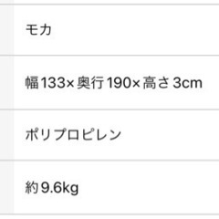 【できる範囲で配送】ラグ　ニトリ　床暖房・ホットカーペット対応　133×190cmの画像
