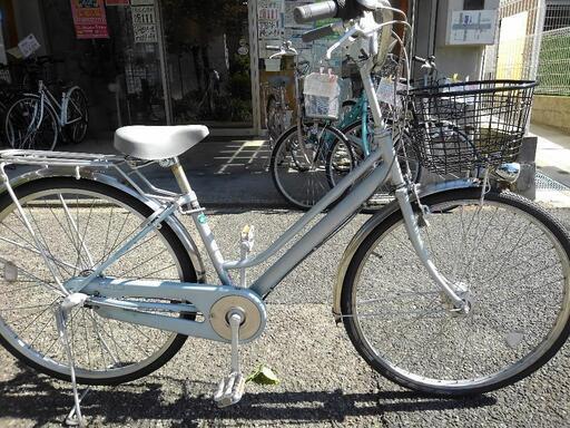 じ*こ様 中古ブリヂストンLEDオートライト自転車26インチ★グリーン※配達地域 BRIDGESTONE（ブリヂストン） エブリッジL 26インチ 内装3段変速付 LED