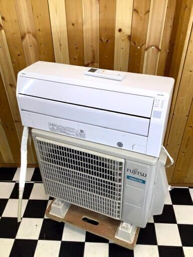 C【コレ見て！ 空調家電】音声お知らせ 富士通ゼネラル ルームエアコン AS-C221LHK-W 2021年製 ホワイト 主に6畳用