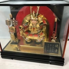 無料❗️一点のみ❗️五月人形　子供大将飾り　武者　ケース飾り