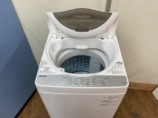 I326　TOSHIBA　5.0ｋ洗濯機　2014年式 TOSHIBA (トウシバ) 全自動洗濯機 5.0kg AW-5G6 2019年製 50Hz／60Hz