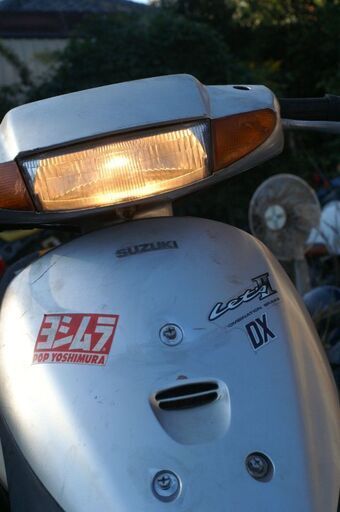 ④ライト修理済 排ガス規制前6.3馬力 レッツ2 DX  2.6万円 坂道楽々走ります オイル足すだけの維持 原付バイクこれより安いのあればお申し付けくださいそれ以下にします