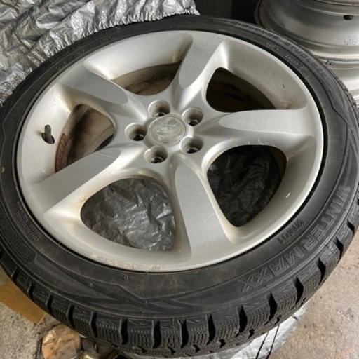 215 45 17  スバル純正タイヤアルミ付きタイヤ交換込み！