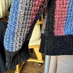 【メンズ衣料】Ciaopanic　メキシカンストライプニットセーター（M)の画像