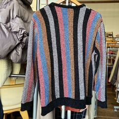 【メンズ衣料】Ciaopanic　メキシカンストライプニットセーター（M)の画像