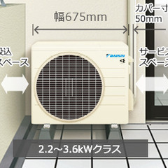 ダイキンの新品未開封・6畳用エアコン・S223ATESを39800円の破格値で提供いたします（工事費は別途必要です）の画像