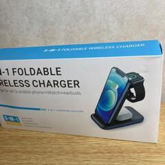 【多機能】♦️折り畳み可能♦️スタンド型♦️ワイヤレス充電器♦️置くだけ充電　3in1の画像