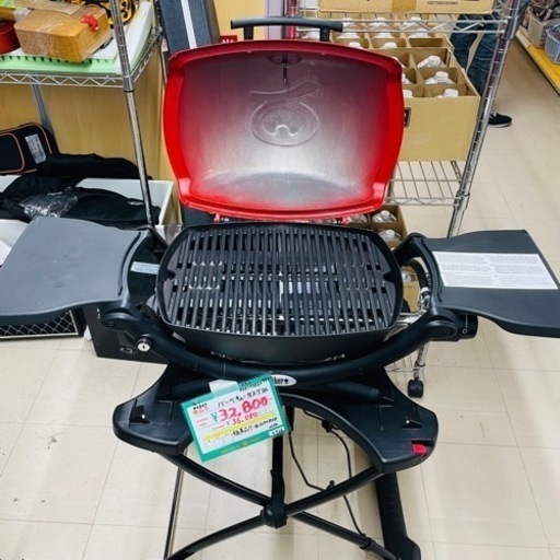 ★606　【早い者勝ち！】Weber ｳｪｰﾊﾞｰ バーベキューガスグリル 赤×黒【リサイクルマート鹿児島宇宿店】