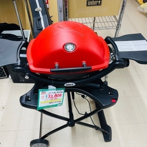 ★606　【早い者勝ち！】Weber ｳｪｰﾊﾞｰ バーベキューガスグリル 赤×黒【リサイクルマート鹿児島宇宿店】