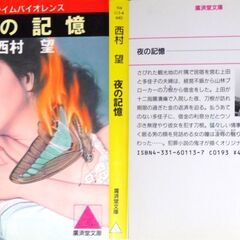 【文庫古本】西村望「夜の記憶(初版)」・・・民宿を営む夫婦が経営不振で借金をした・・女の瞳は殺意の光・・犯罪小説の記載が描く・・・の画像