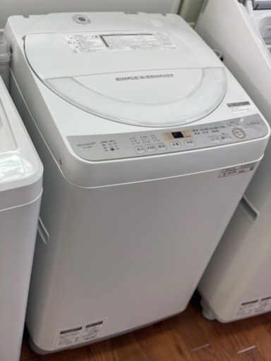 送料・設置込み　洗濯機　6kg SHARP 2019年