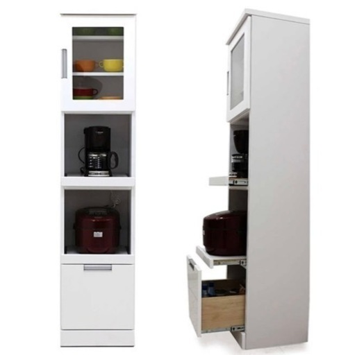 【受渡確定】食器棚 収納棚 スリム 幅40cm ホワイト